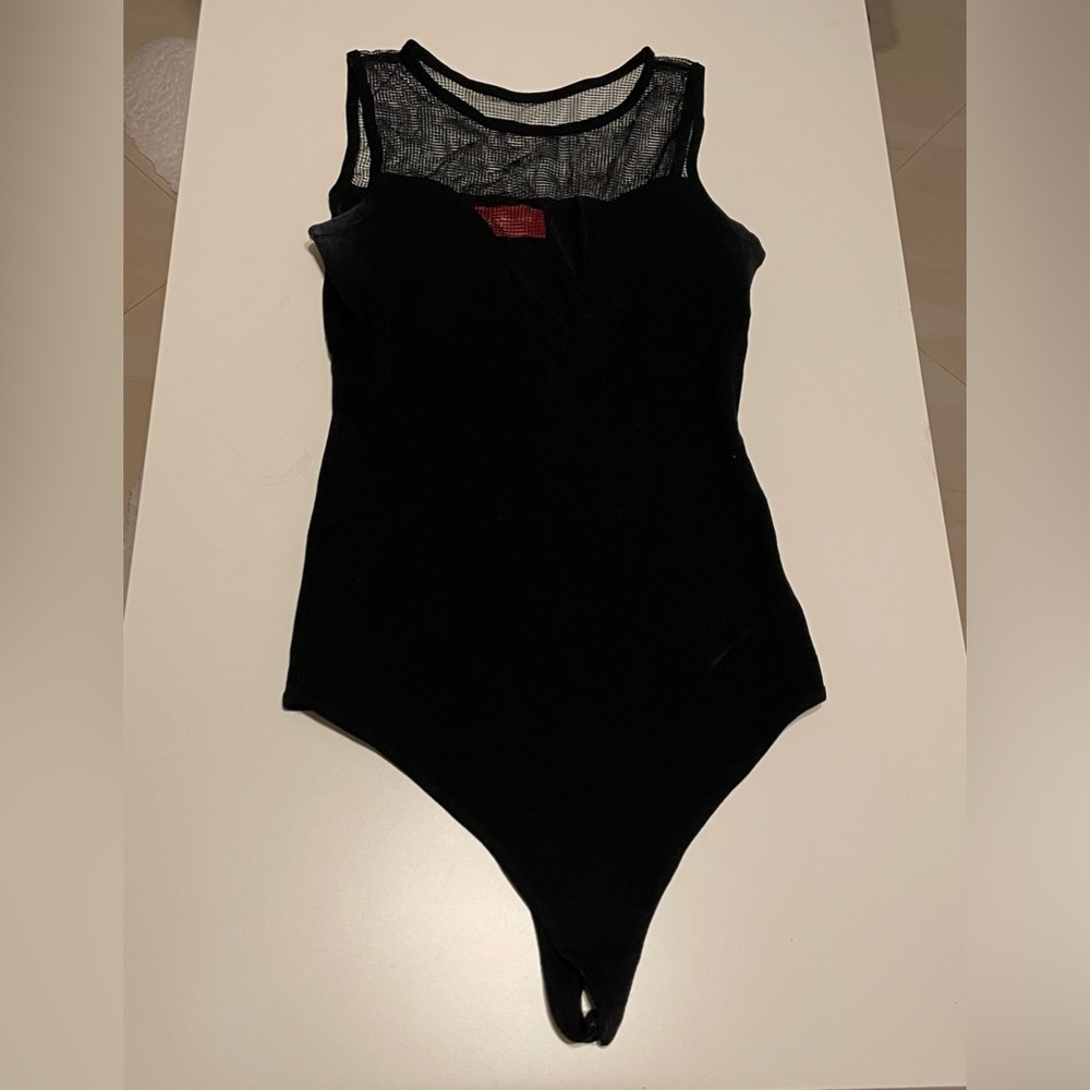 Akira Chicago Red Label Black Bodysuit Size L